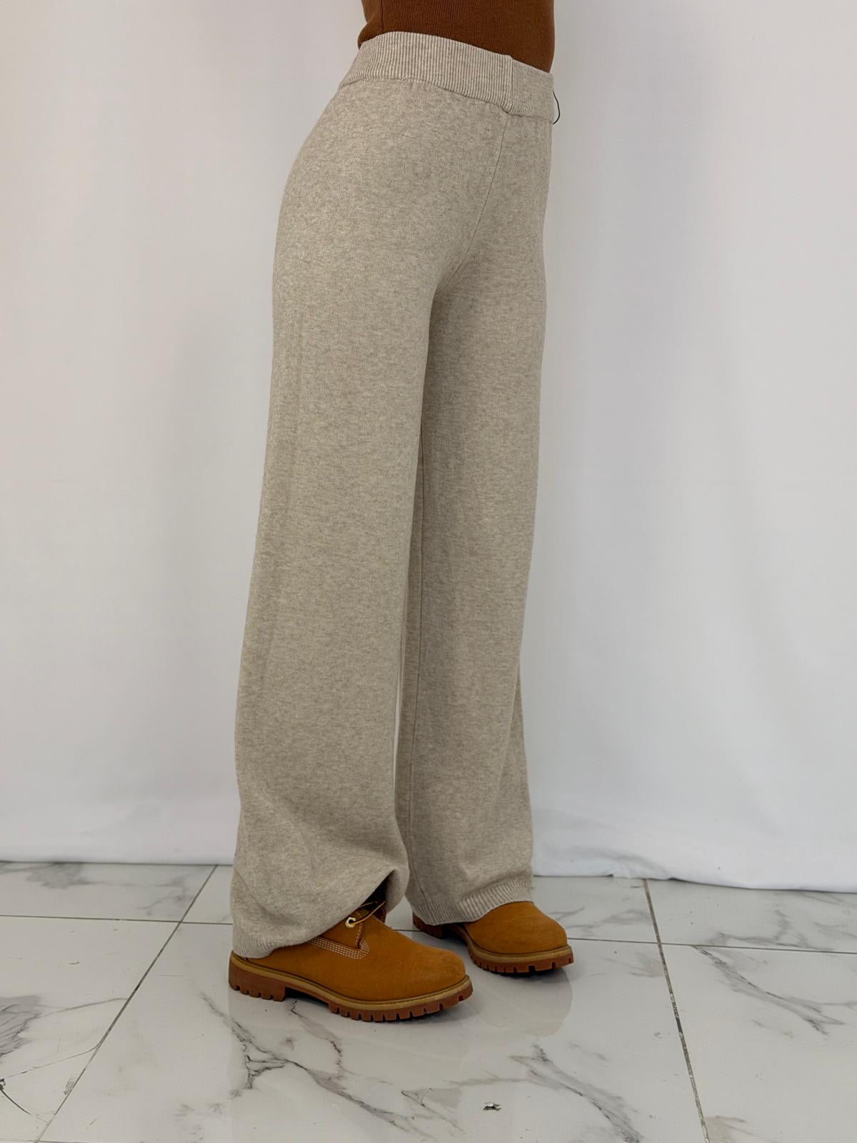 PANTA IN MAGLINA BEIGE
